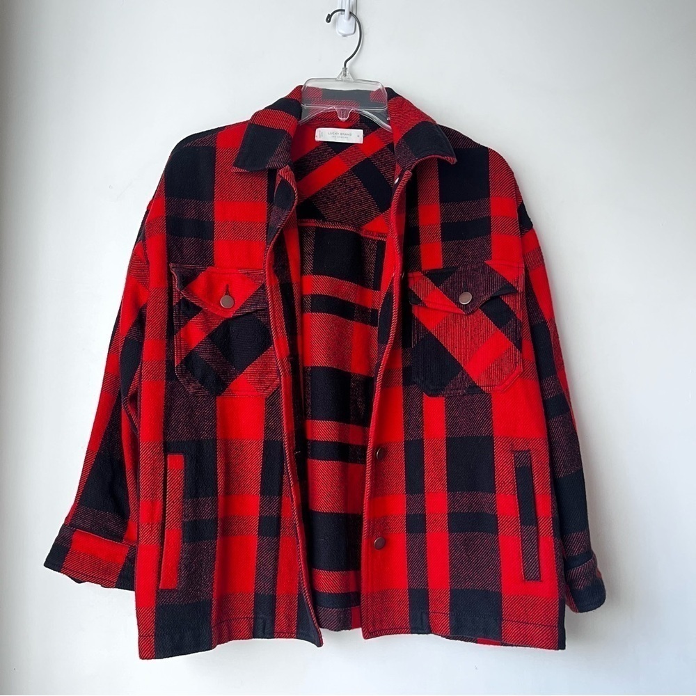 Lucky Brand Red & Black Buffalo Plaid Jacket M
